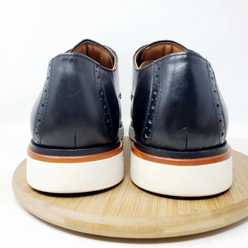 Allen Edmonds Caleb Shoes Men 12 D Black‎ Leather Hybrid Cap Toe Derby Sneaker